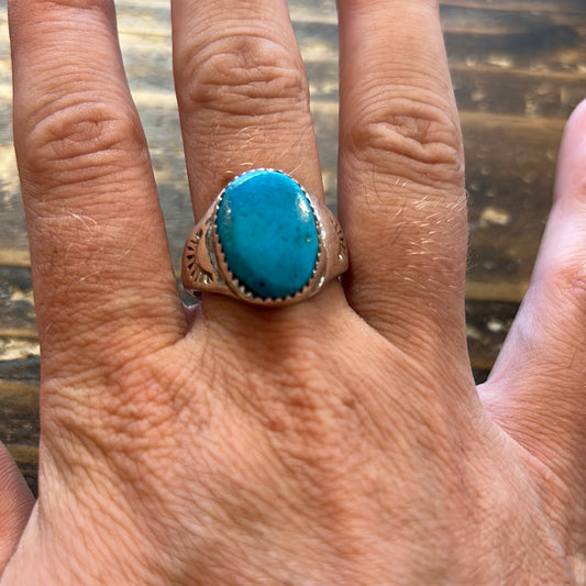 SS Kingman Turquoise Ring