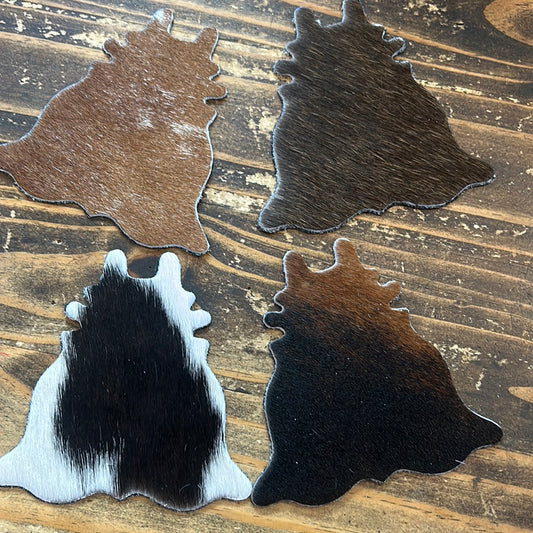 Small Cowhide Shaped Coasters