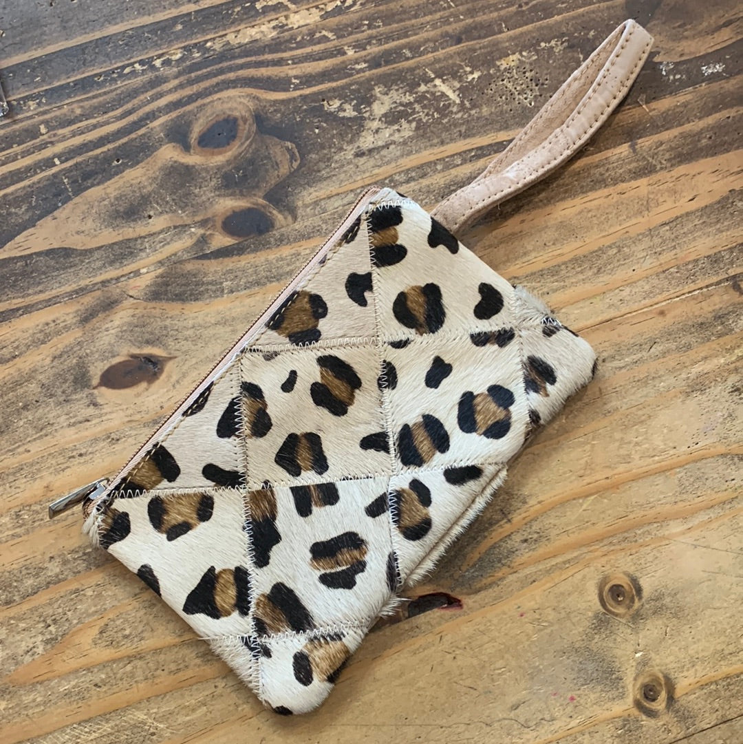 Leather Cowhide Clutch