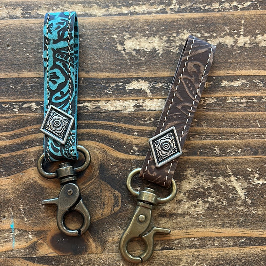 Bhrayna Leather Handle Keychain