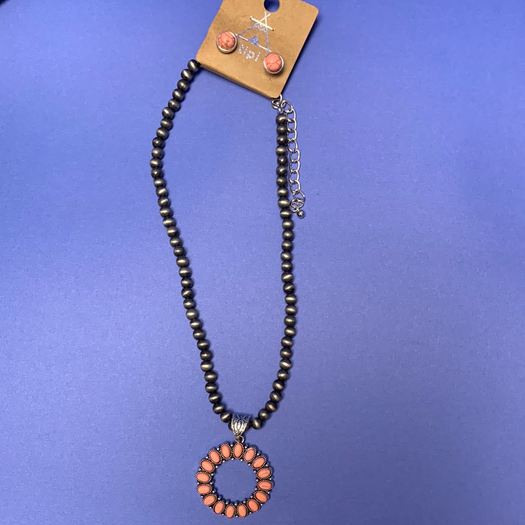 Small Circle Squash Necklace Set