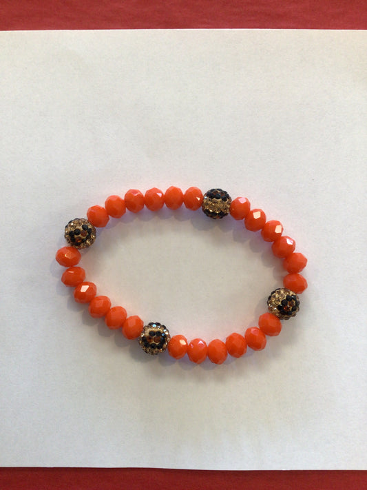 Orange beaded bracelet