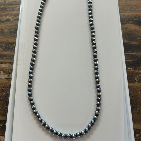 SS 24” Silver Pearl Necklace