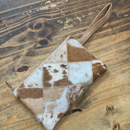 Leather Cowhide Clutch