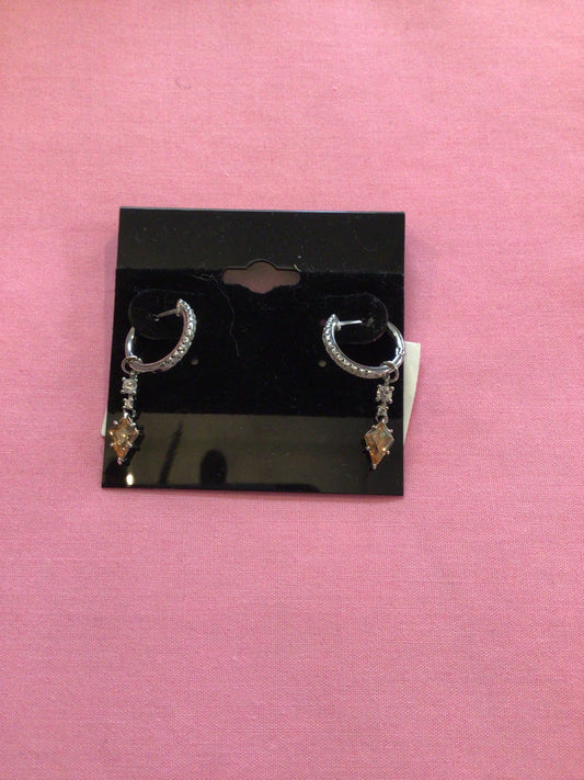 Smokey Topaz SS Earrings