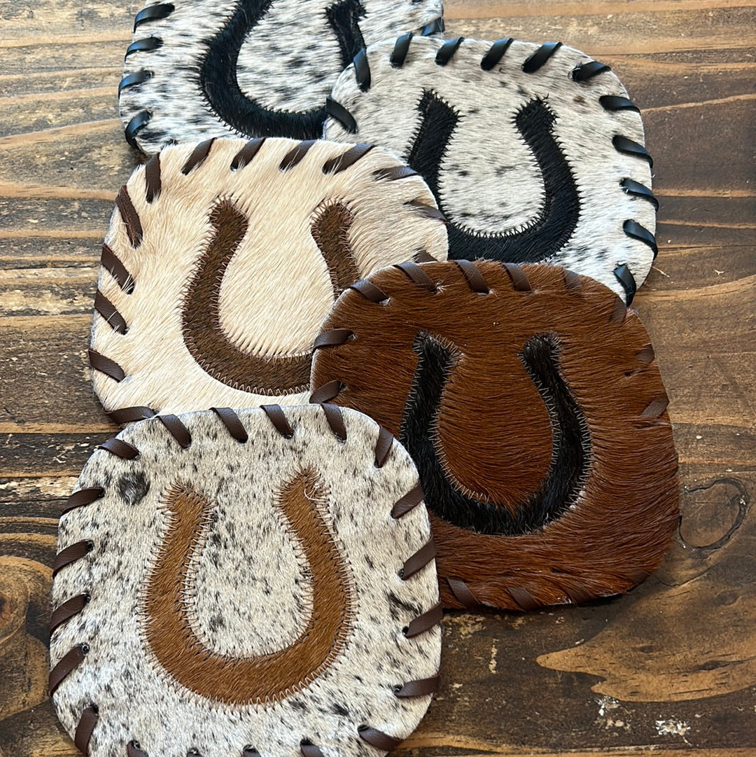 Large Cowhide Coaster