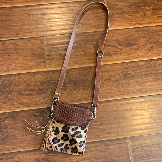 Leather Cheetah Crossbody