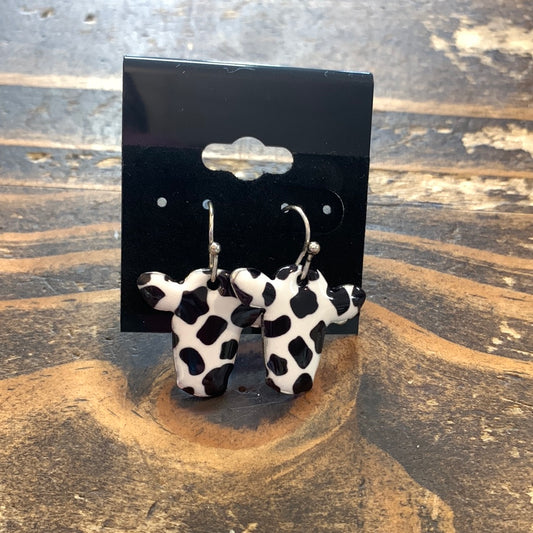 Small Metal Cow Head Earrings