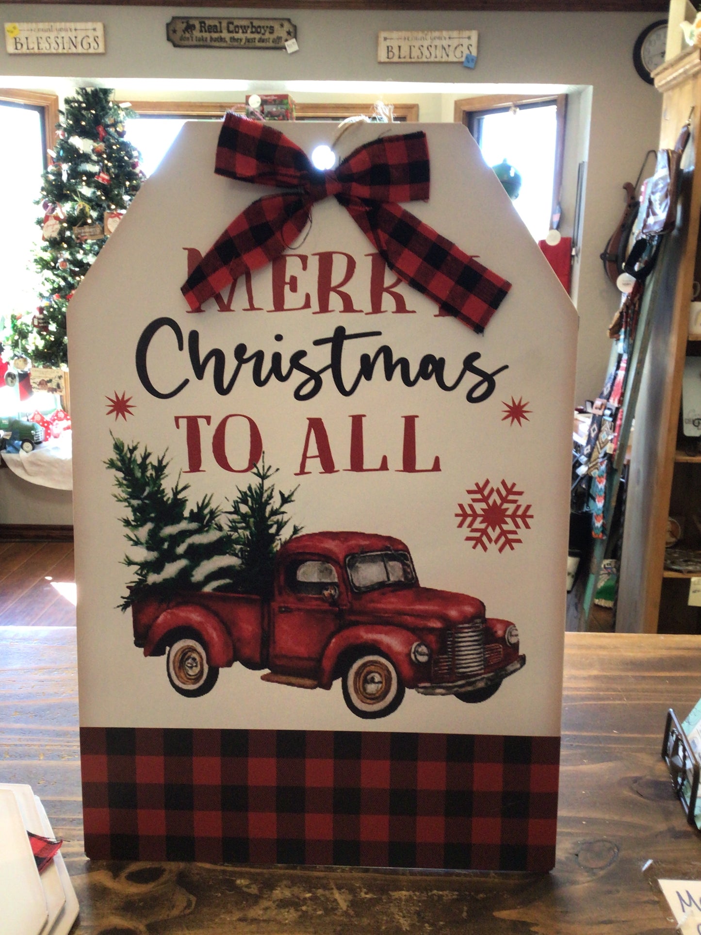 Xmas Metal Hanging Sign