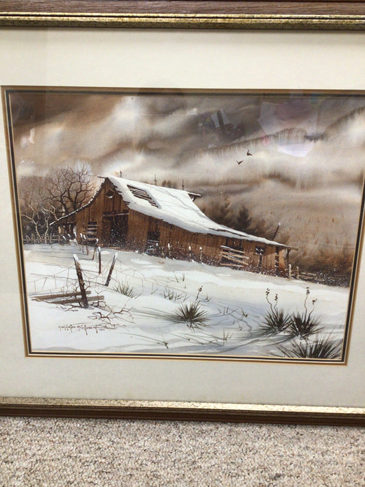 Winter barn