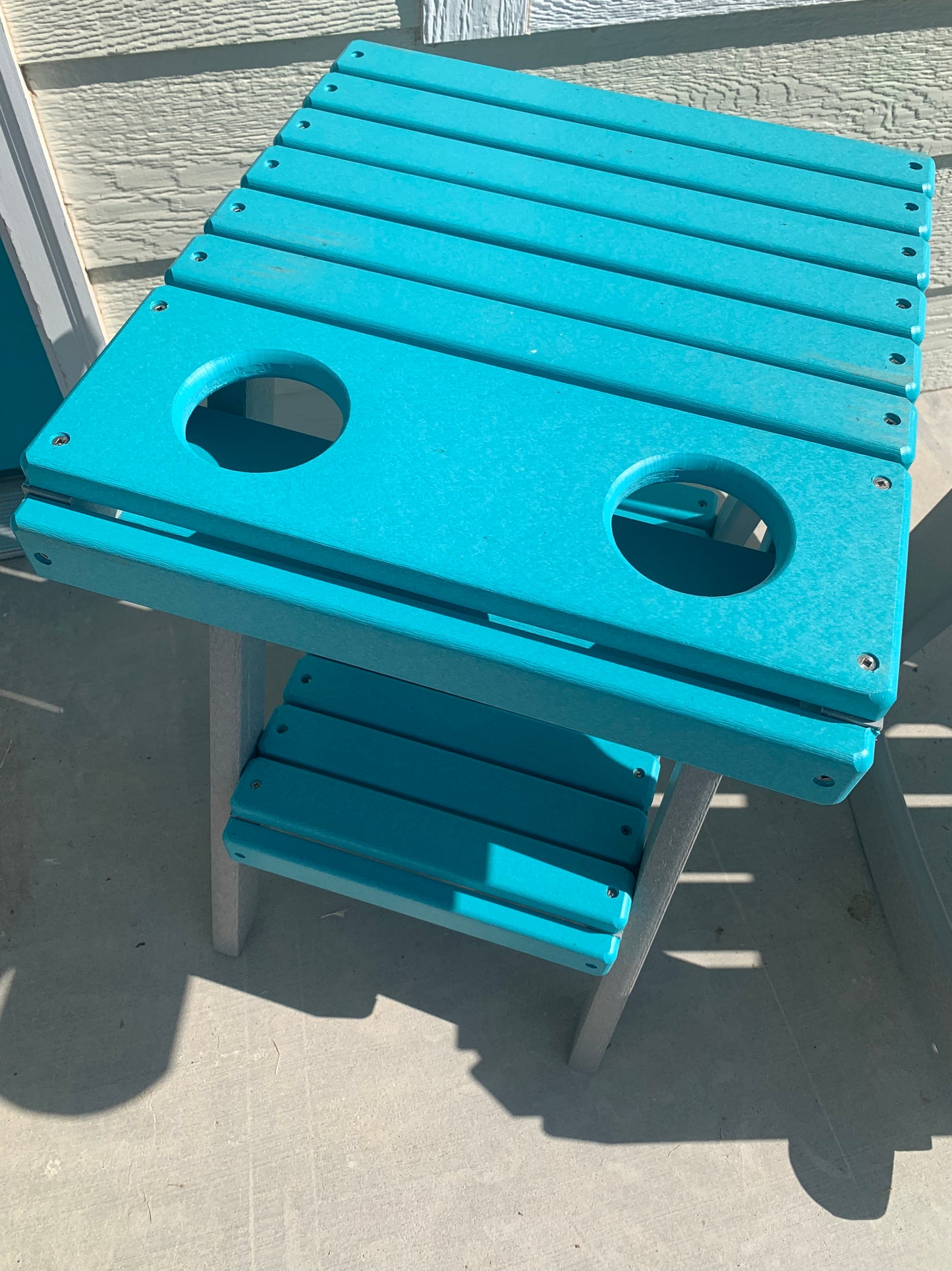 Lite Gray/Aruba Blue End Table