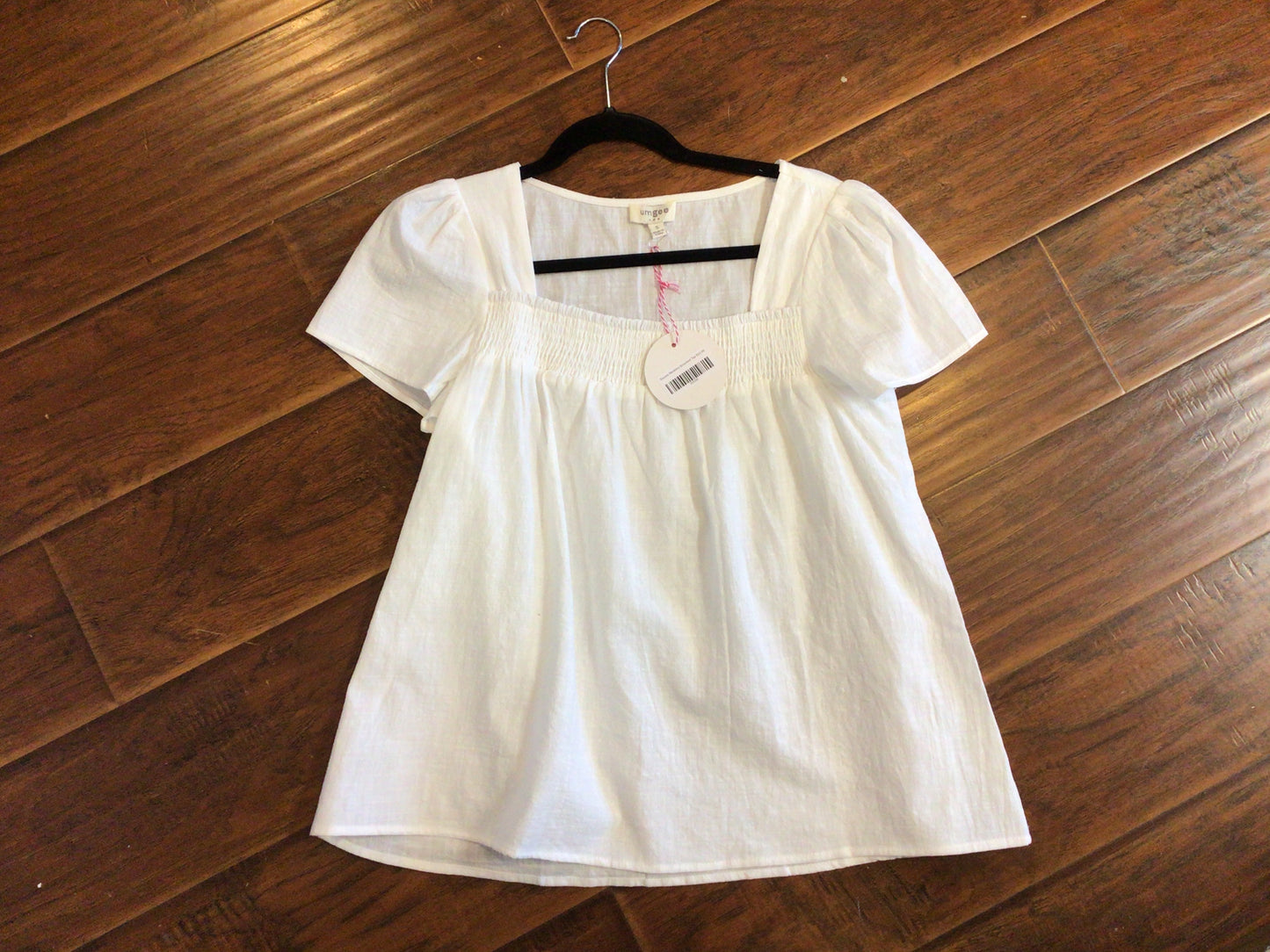 Square Neckline Smocked Top
