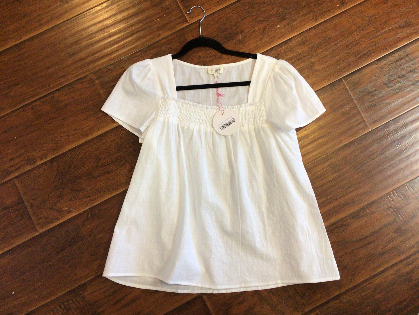 Square Neckline Smocked Top