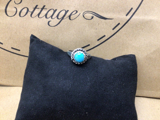 SS Turquoise Stud Ring