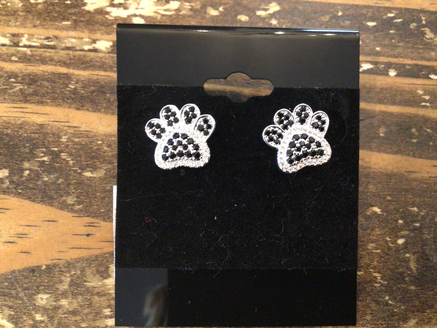 Ice Blu Paw Print Earrings