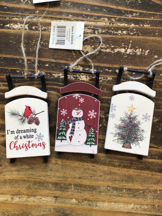 Assorted Sleigh Ornaments