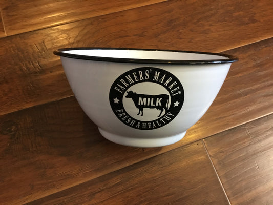 Large Farm Fresh Milk Mixing Bowl