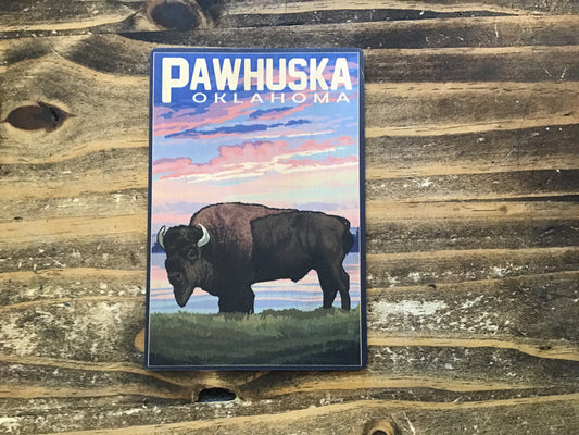 Wooden Pawhuska Postcard
