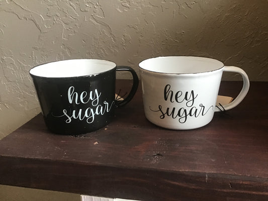 Hey Sugar Enameled Mug