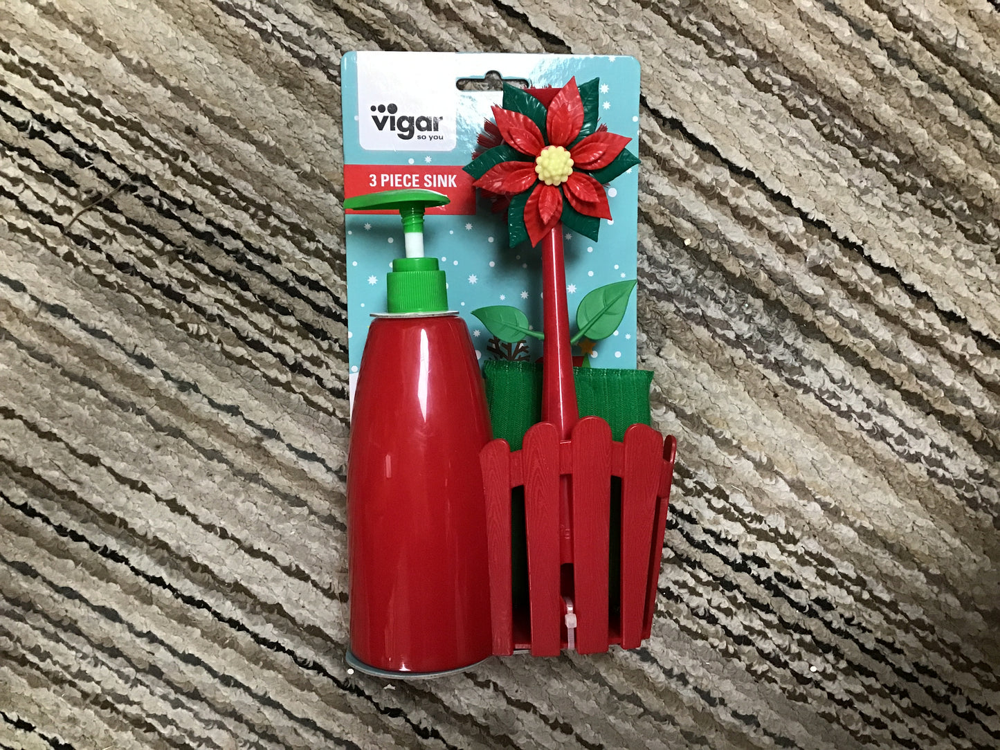 Poinsettia Sink Set