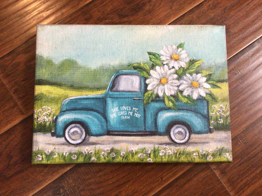 White Daisies Truck Box Sign