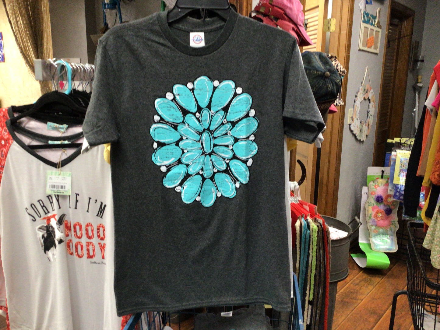 Turquoise Blossom T shirt