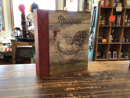 Barnyard Rooster Recipe Binder