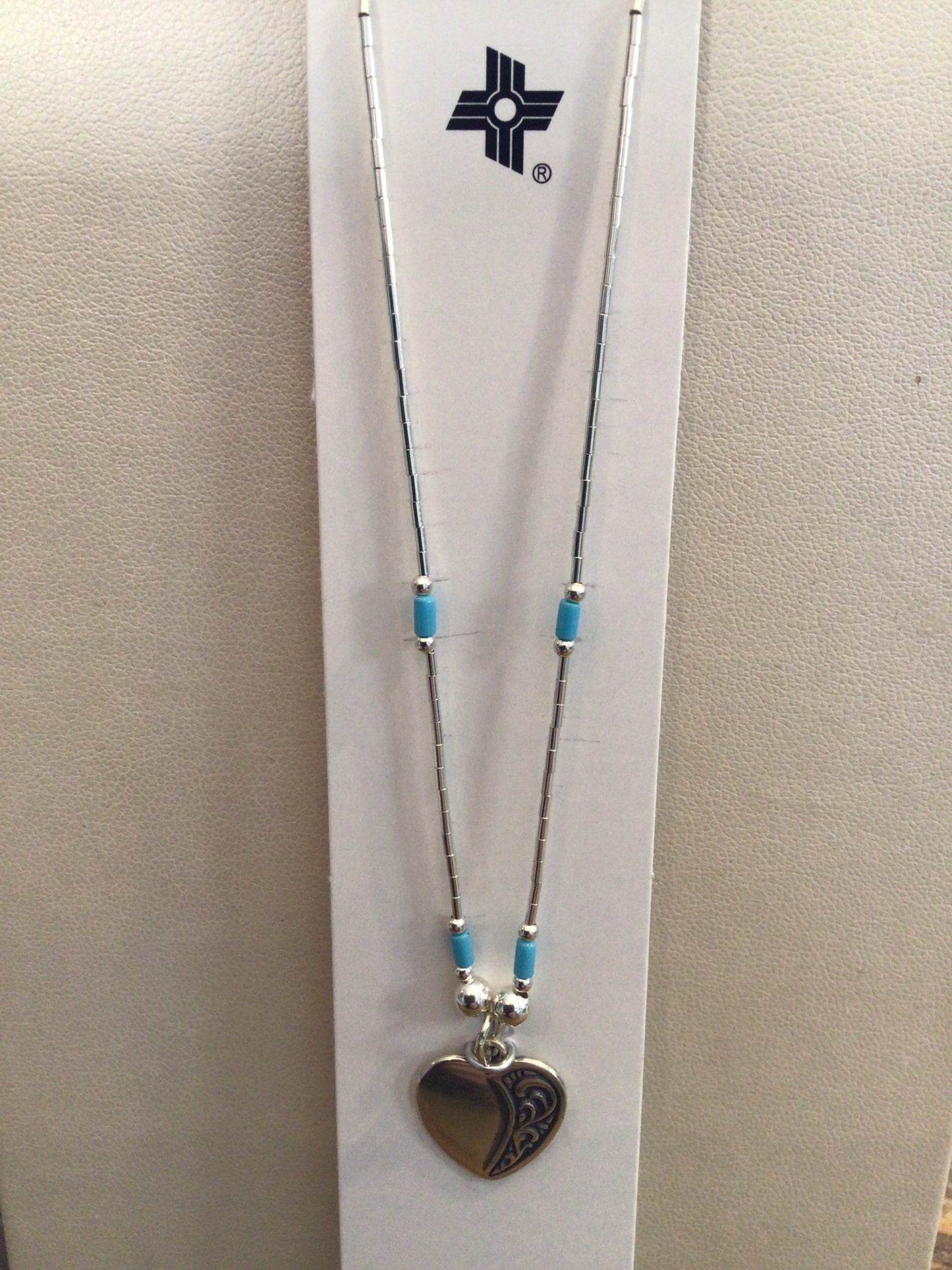 SS Heart Ornament Necklace