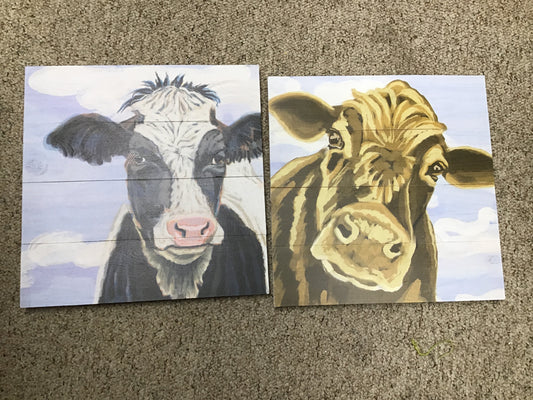 Wood Pallet Cow Plaque