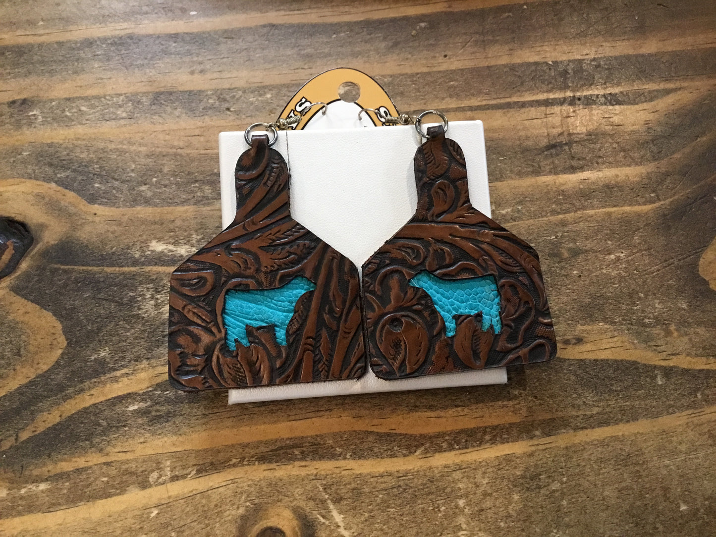 San Saba Equine Asstd. Cutout Cow Tag Earrings