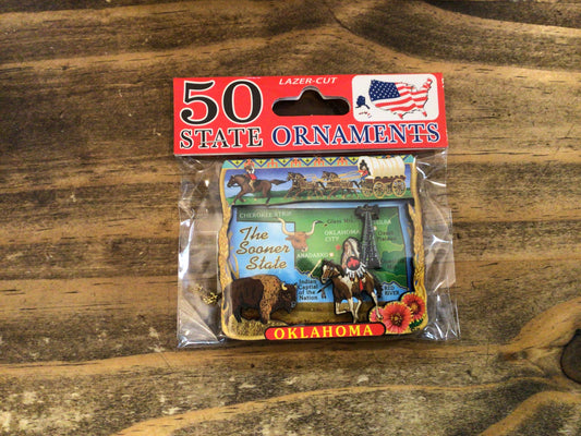 JP OK Landmark Fiberboard Ornament