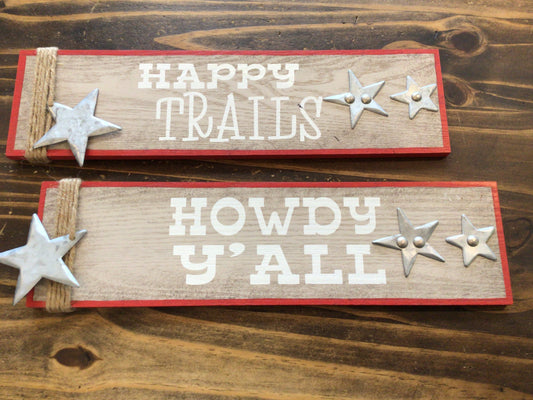Red/White Cowboy Sign