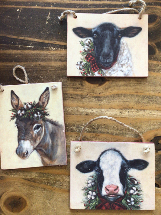 Christmas Farm Animals Ornament
