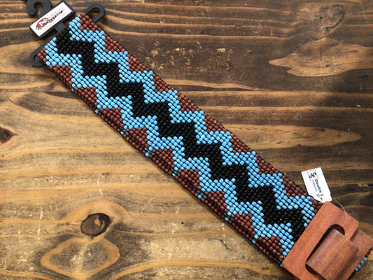 M&F Brown/Blue/Black Chevron