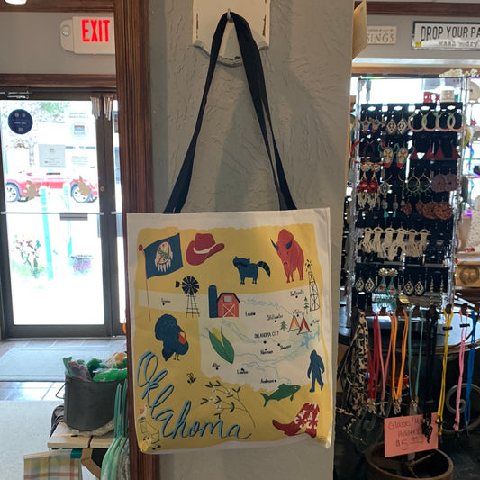 Oklahoma Map 18” Printed Tote