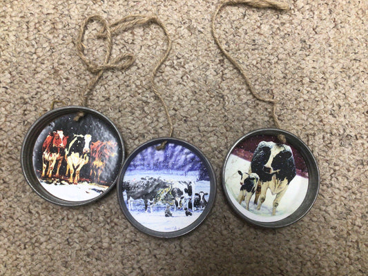 Winter Cows Ornament