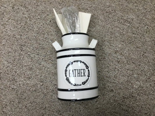 Ceramic Tools Holder with Utensils