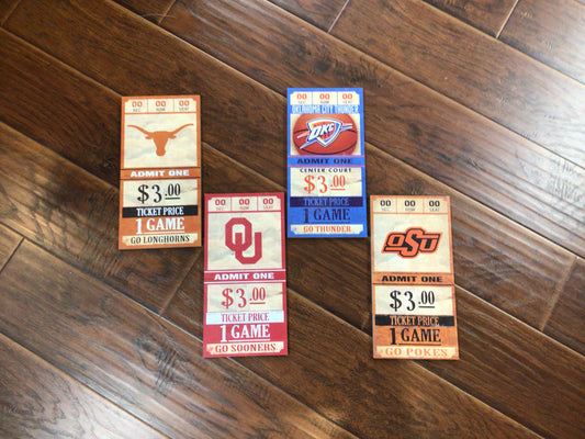 Ticket Wood Sign