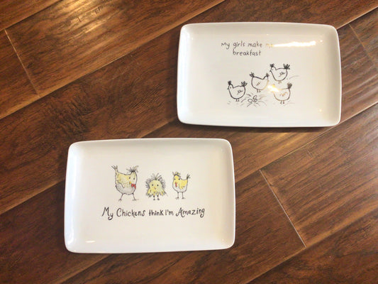 Chicken Stoneware Platter