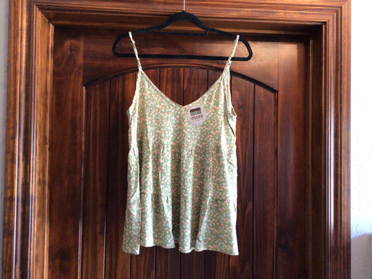 Sage Floral Flowy Tank