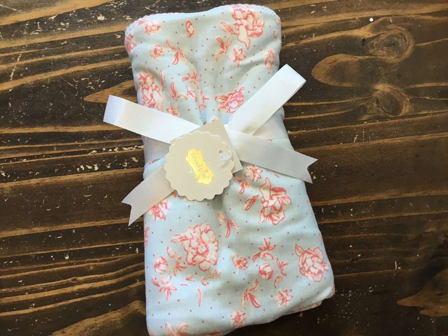 Mudpie Blue Rose Blanket