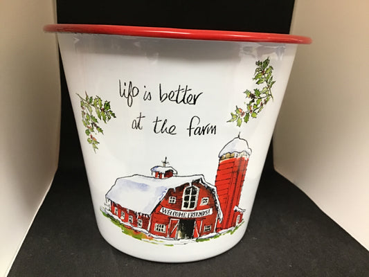 Christmas Life Is Better On The Farm Bucket