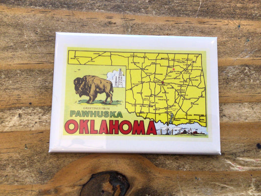 Greetings From Pawhuska Bison Magnet
