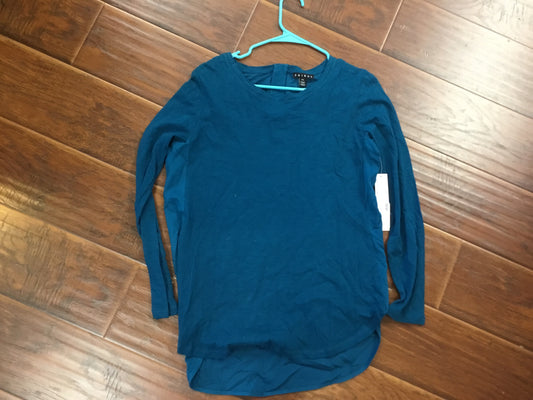 Teal Zipper Back Long Sleeve