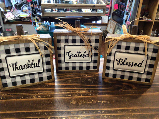 Fall Picnic Plaid Tabletop Block