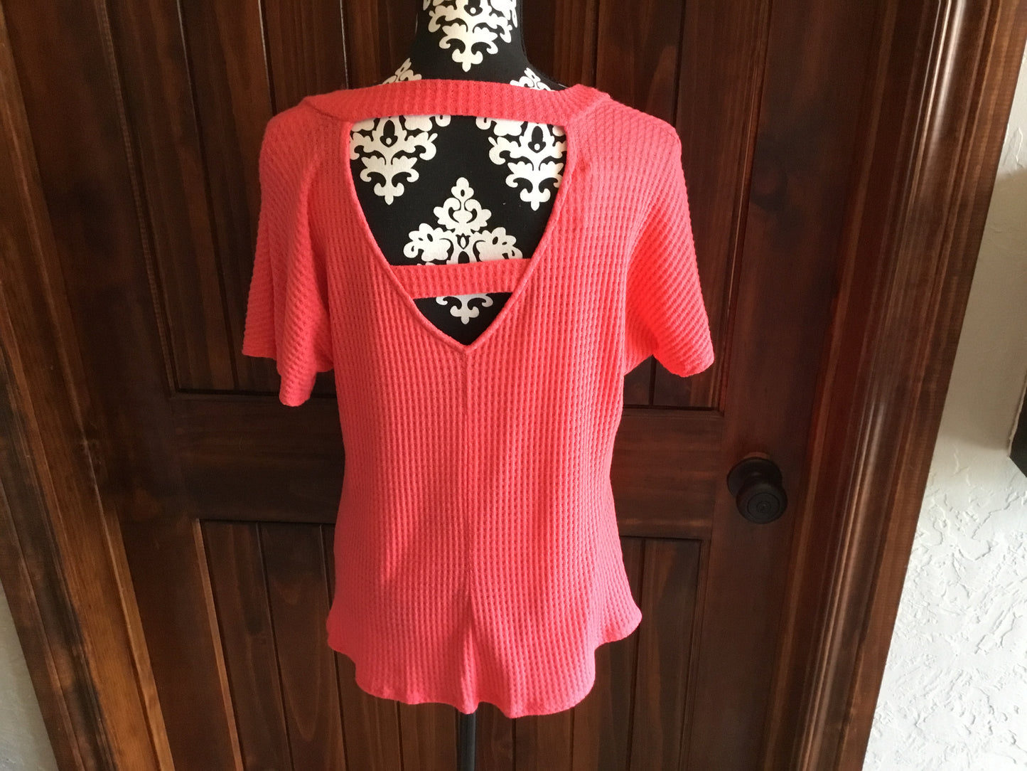 143 Story Coral Weave Top