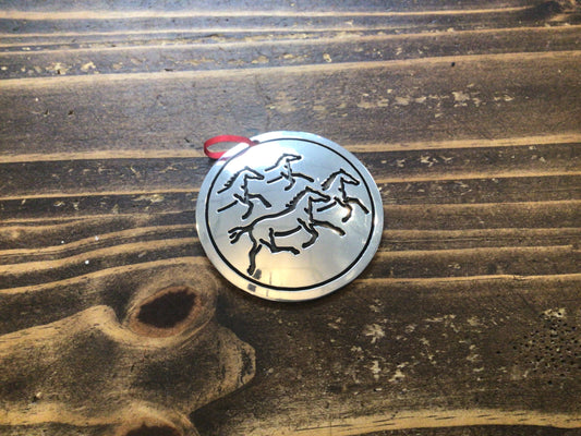 SS Running Horses Ornament