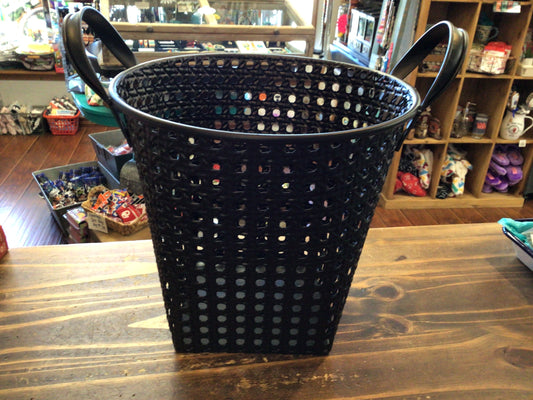 metal wastebasket