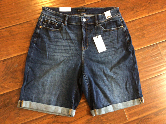 Hi-Rise Cuffed Bermuda Shorts