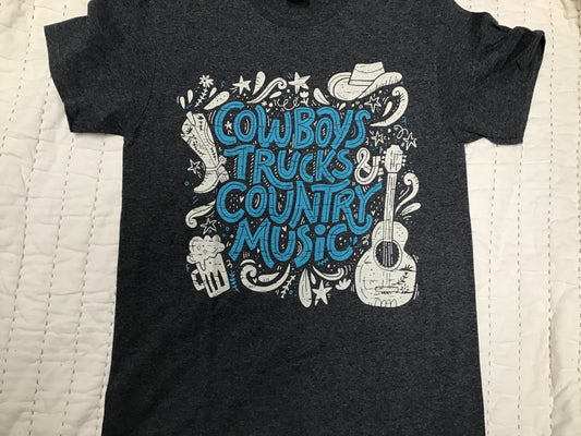 Cowboys, Trucks, & Country Music T-Shirt
